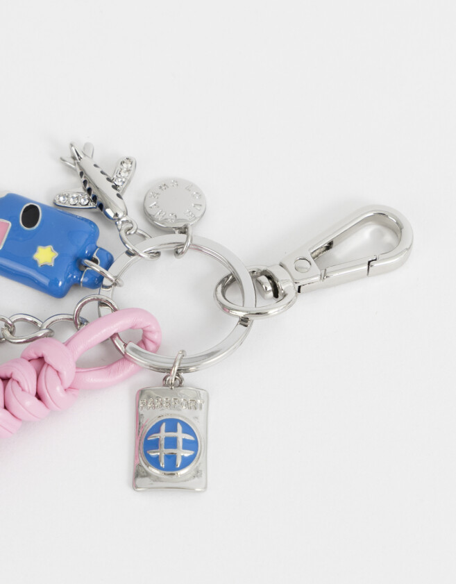 Llavero Metal Llavero Y Charm Multidijes Travel - Combinacion Multicolor