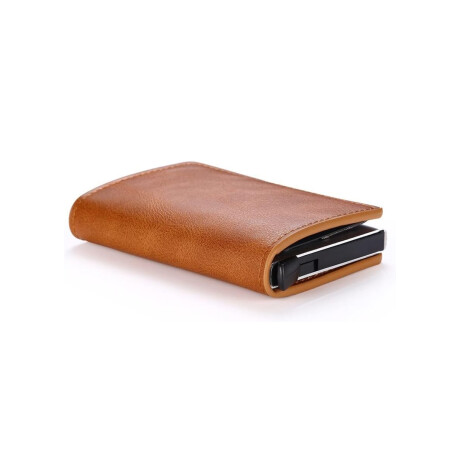 Billetera automatica de cuero Marron Claro