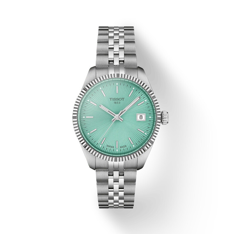 Reloj Tissot T1562101109100 Ballade 34mm para dama Verde
