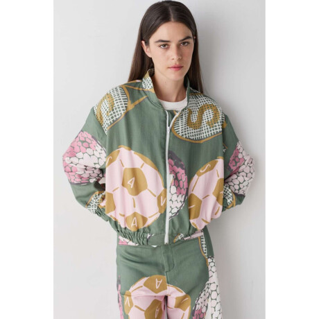 Pre Venta Bomber Print Macro Verdes