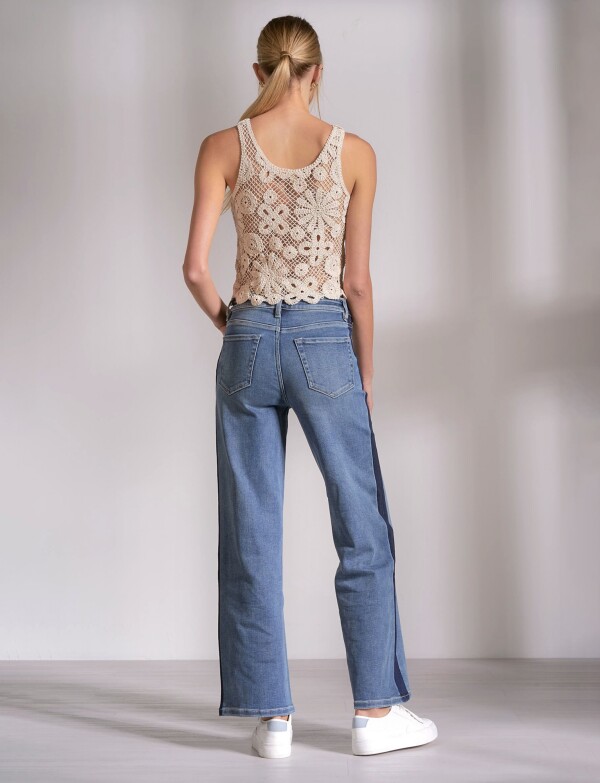 Jean Wid Leg Con Franja Lateral JEAN