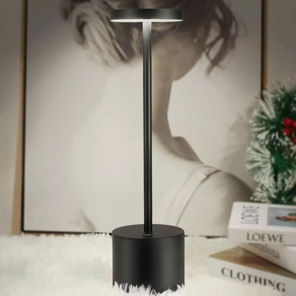 Lampara Para Escritorio Led Regulable al Tacto Inalambrica Variante Color Negro