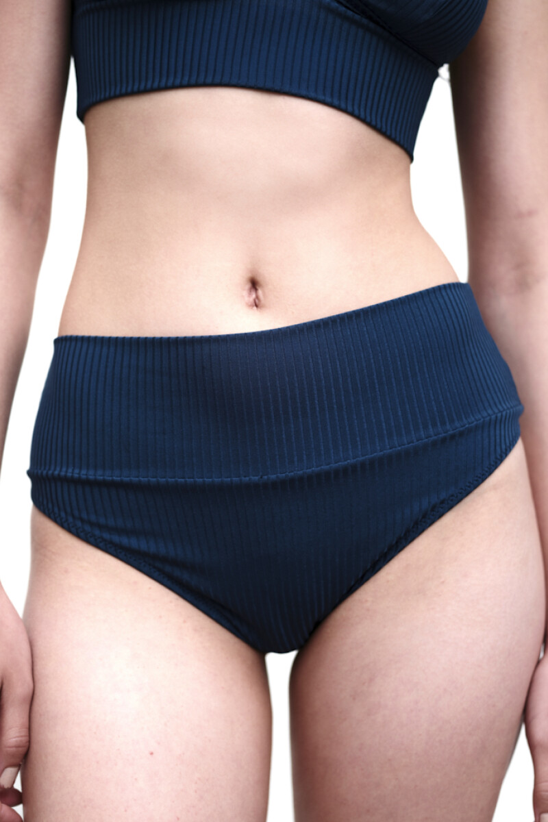 Culotte Etta – Bikini de tejido italiano con filtro UV+50 Azul
