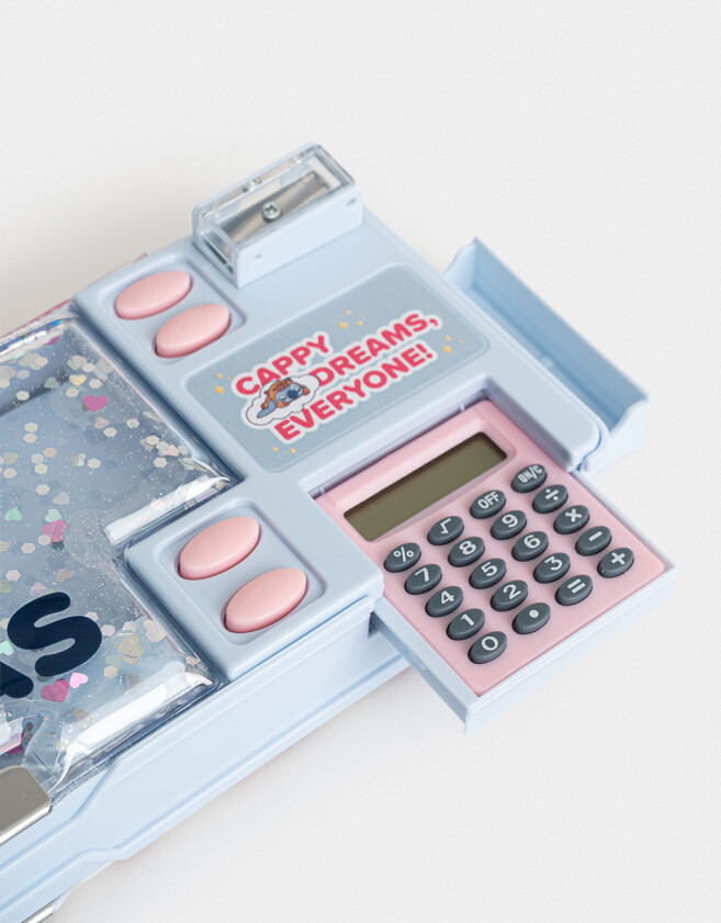 Cartucheras Retro Cartuchera Retro "stitch Capybara" - Azul Celeste