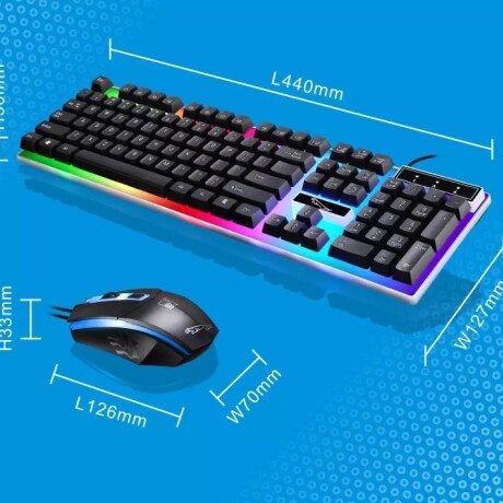 Combo Teclado y Mouse Gamer con Luces Led 001