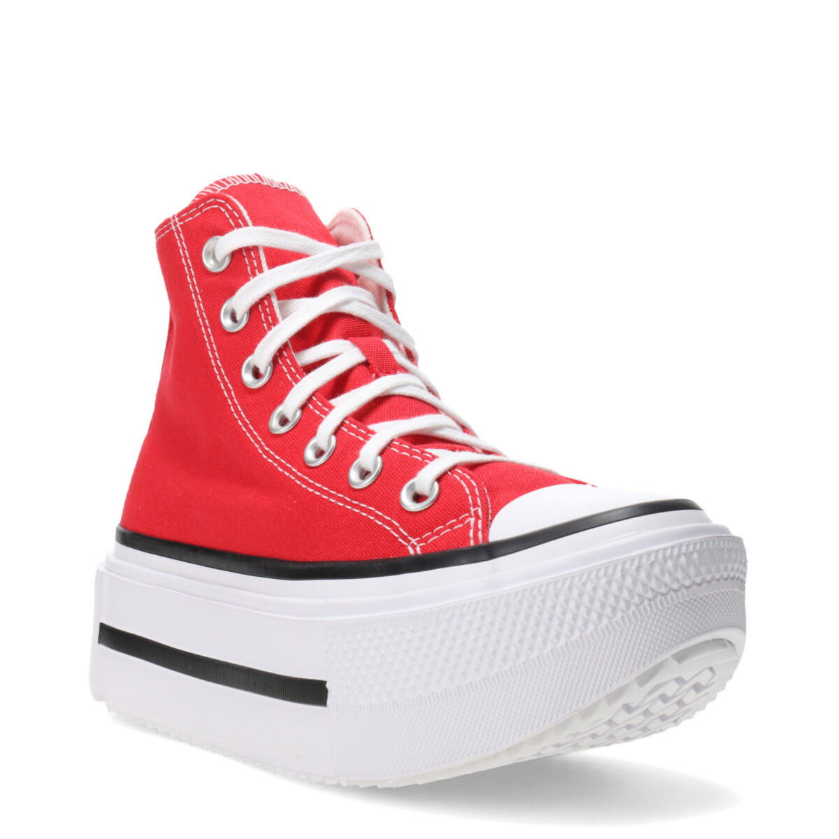 Championes Unisex Converse Ctas Lift Double Stack HI - Rojo - Blanco - Negro 
