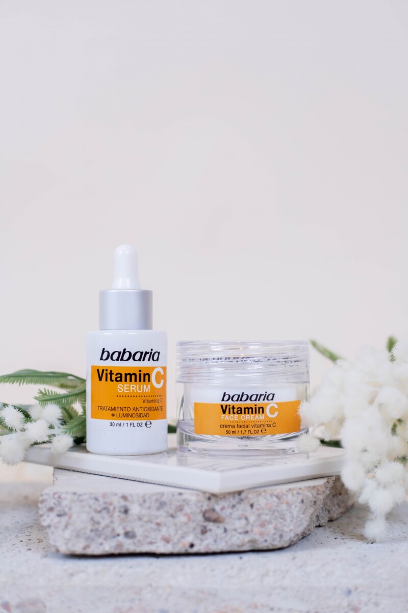 Combo - crema facial hidratante + sérum - Vitamina C 