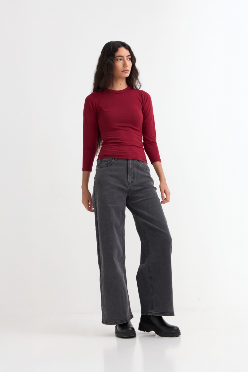 Jean wide leg full length GRIS OSCURO