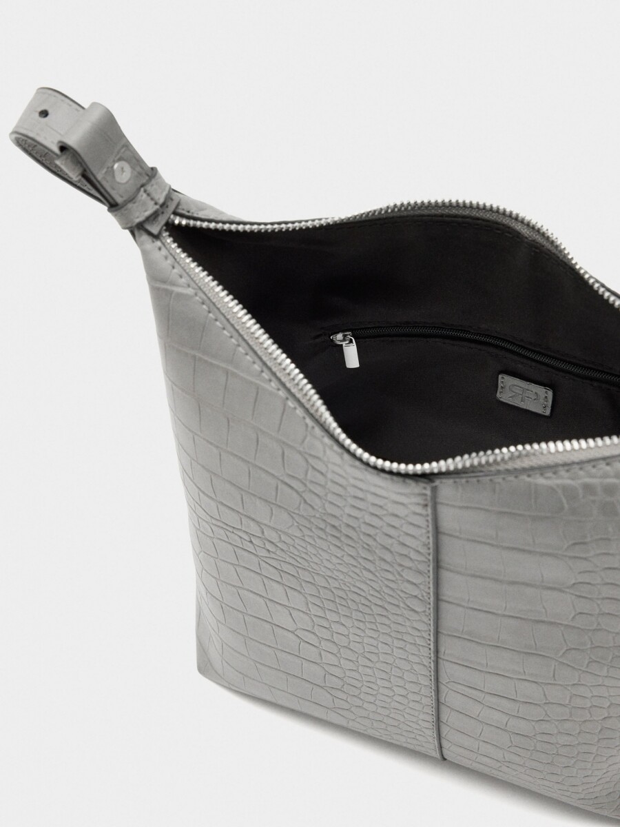 Bolso De Hombro Con Grabado Animal gris