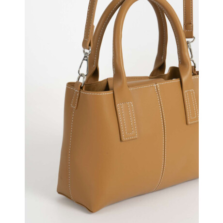Cartera City Con Charm Marron Camel