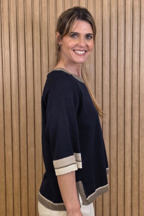 Buzo Kiwi Knitted Azul Marino