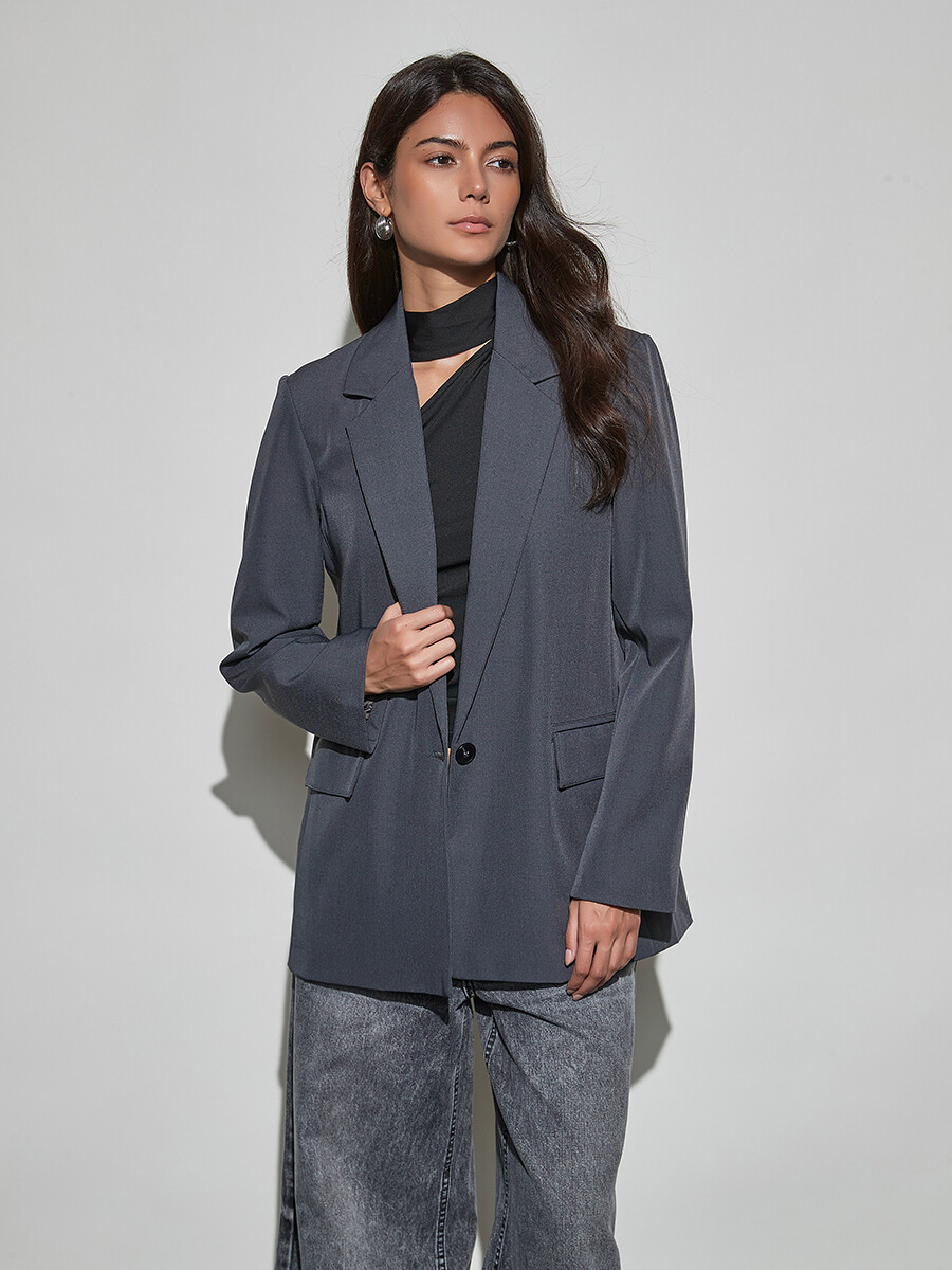BLAZER GELDA - GRIS OSCURO 