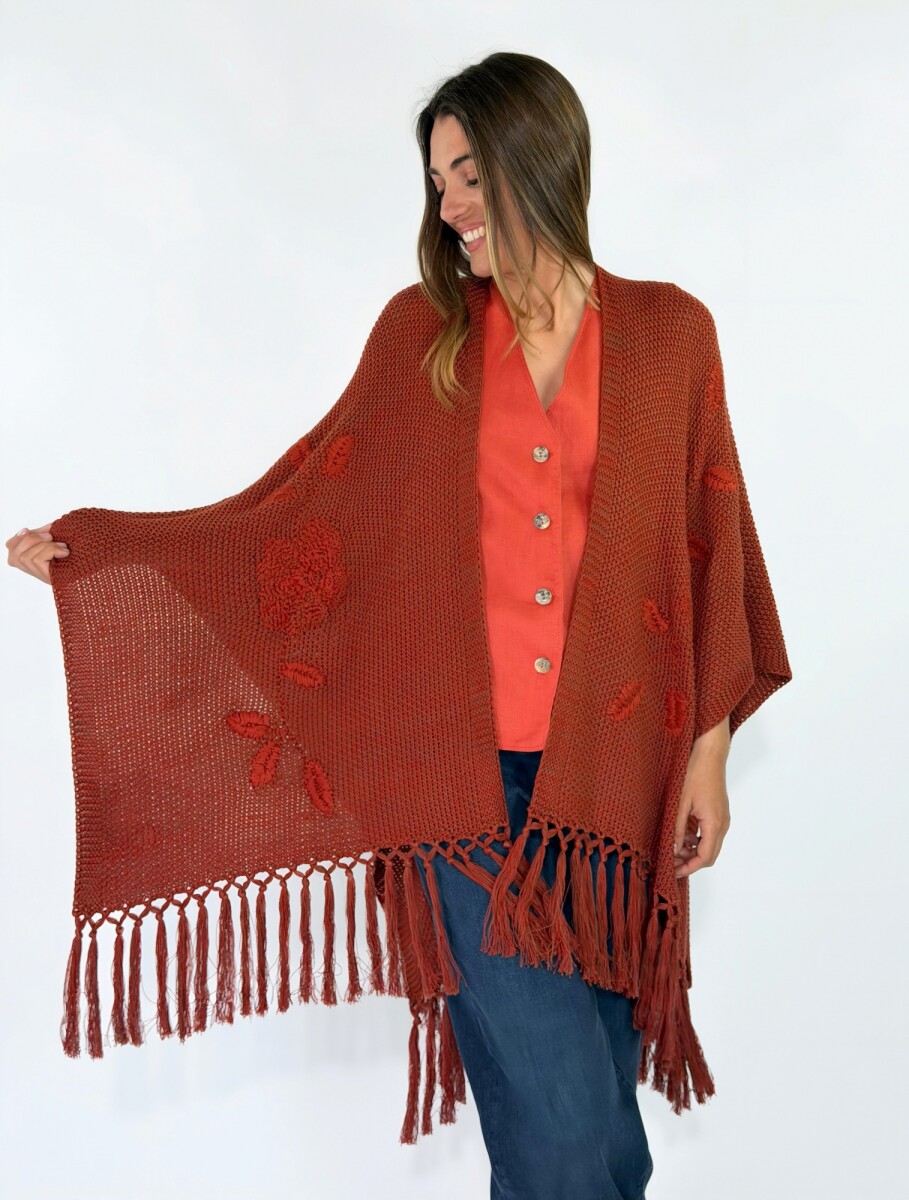 RUANA ARRAIAL - TERRACOTA 