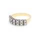 Anillo en oro 18k dos tonos y doble hilera de brillantes. Anillo en oro 18k dos tonos y doble hilera de brillantes.