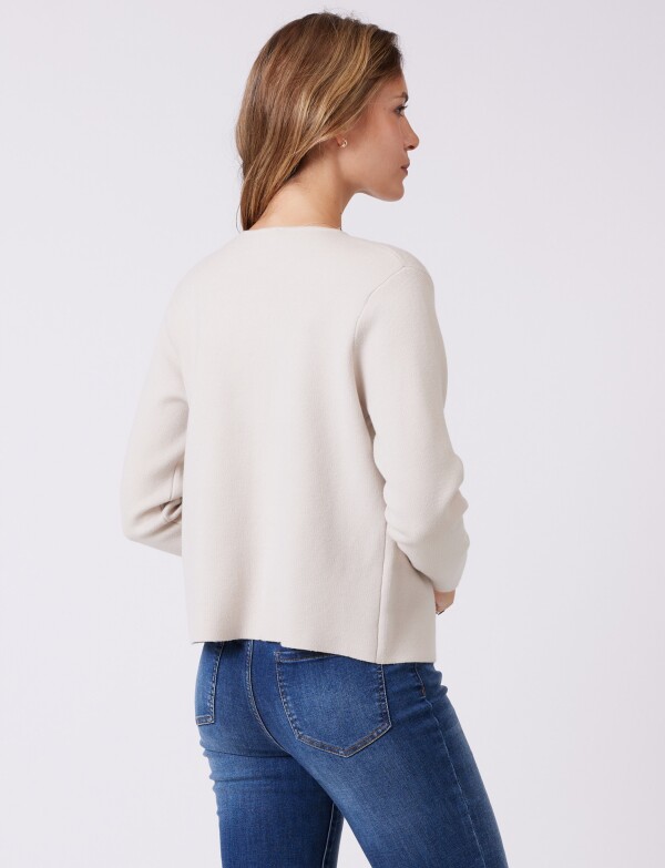 Cardigan Boton BEIGE CLARO