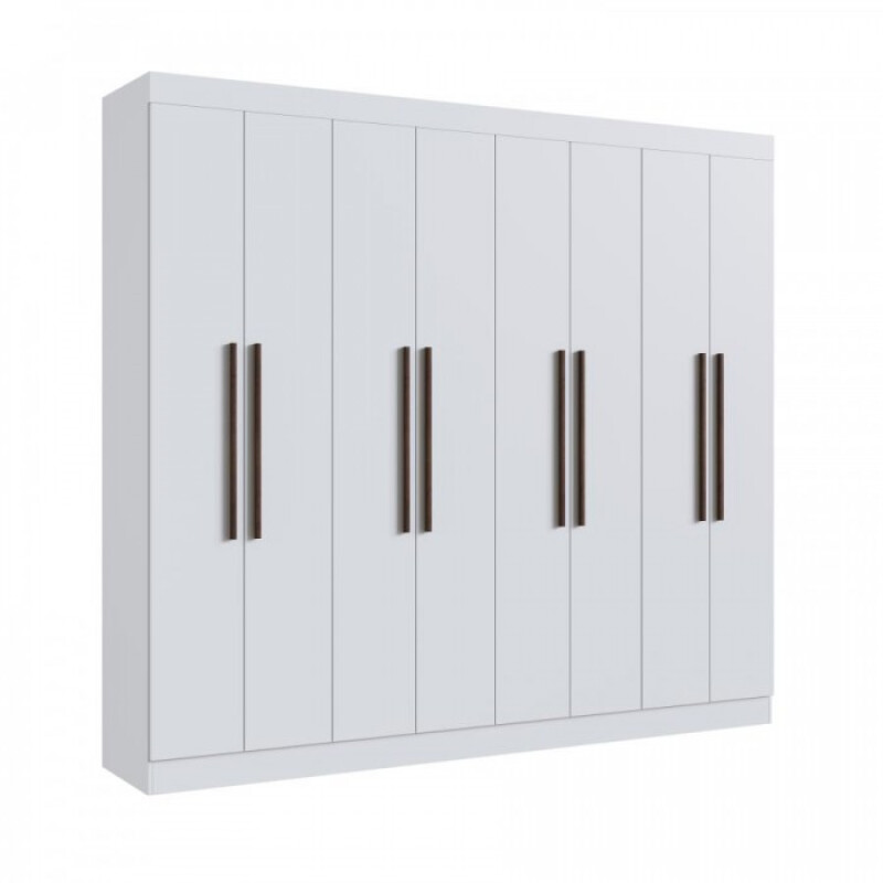 Ropero Placard 8 Puertas 4 cajones Dormitorio Blanco
