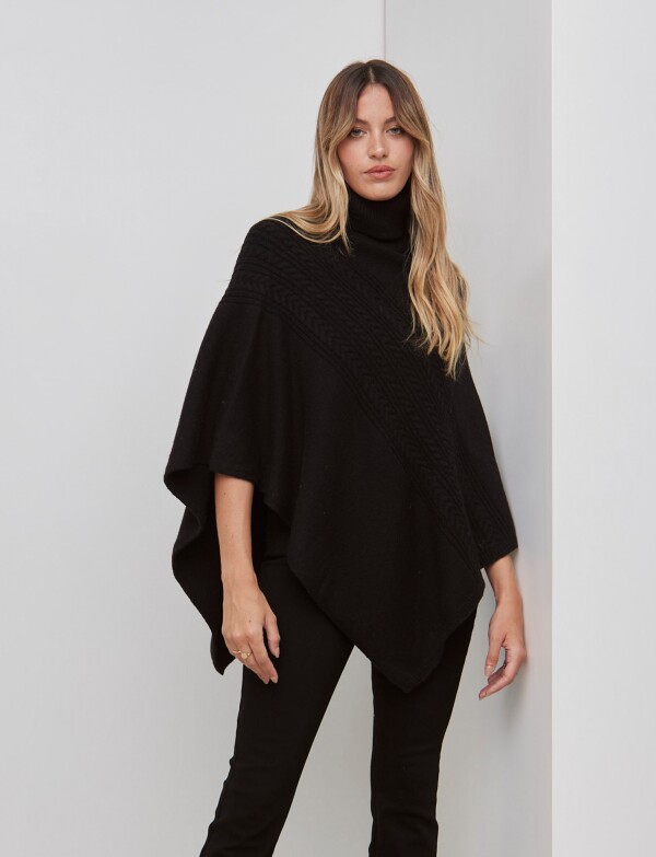Poncho Trenza NEGRO