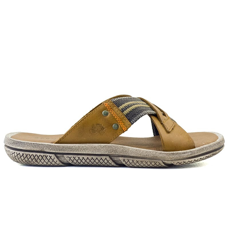 Sandalias Country Tiras Cruzadas de Hombre - 8301 Ambar