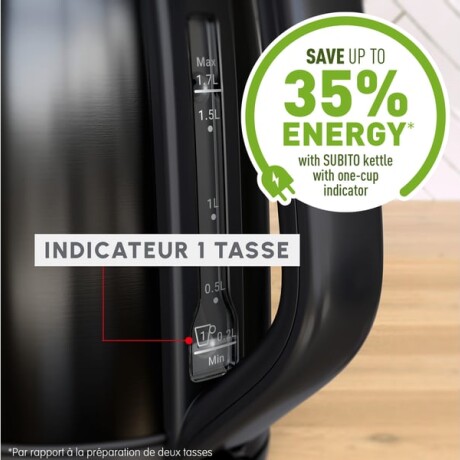 Jarra eléctrica Moulinex subito de acero negra Jarra eléctrica Moulinex subito de acero negra