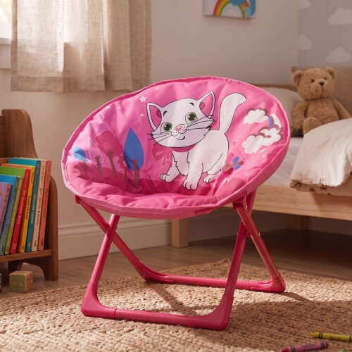 Silla Honguito Infantil Plegable de Metal Gato