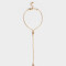 Pulseras Flexibles Pulsera Flexible Con Anillo Unido - Dorado
