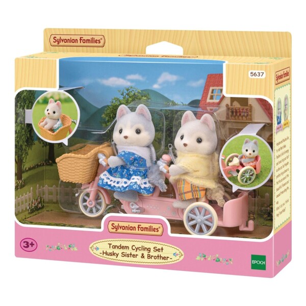 Sylvanian Families Hermanos Husky Bicicleta Doble Juguete Sylvanian Families Hermanos Husky Bicicleta Doble Juguete