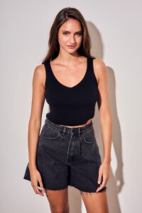 Bermuda Wide Leg Negro