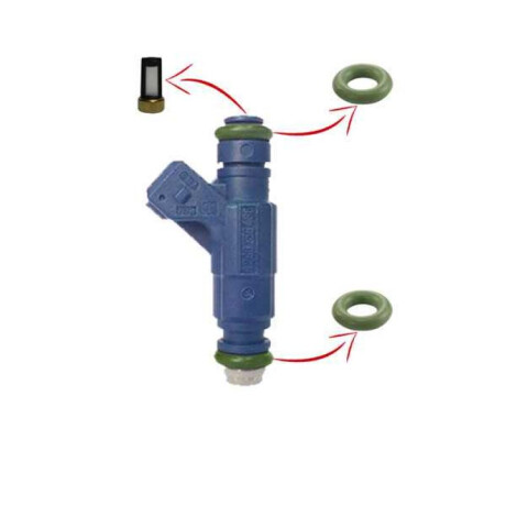 INYECCION PARTES - JUEGO FILTROS ORING INYECTOR BOSCH MULTIPUNTO - INYECCION PARTES - JUEGO FILTROS ORING INYECTOR BOSCH MULTIPUNTO -