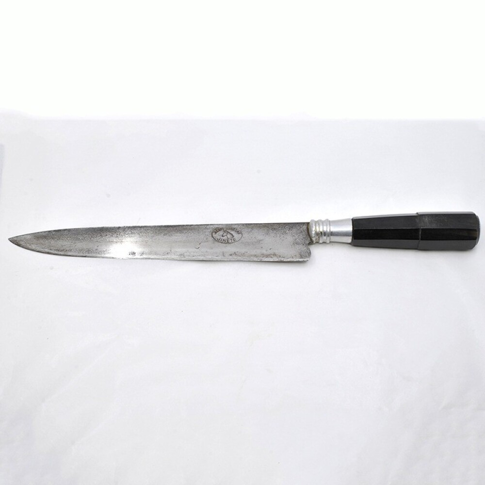 Cuchillo Antiguo Cabo Asta, Hoja Jinete Cuchillo Antiguo Cabo Asta, Hoja Jinete