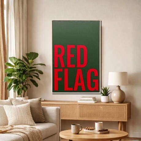 CUADRO RED FLAG ROJO - -
