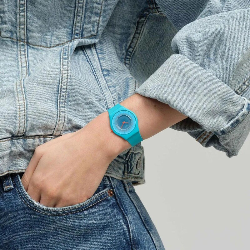 Reloj Swatch SS08N114 Radiantly Teal de Silicona Azul