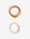 Pulseras Elásticas Sets Resina Set De Pulseras Metal Y Resina - Marron Carey