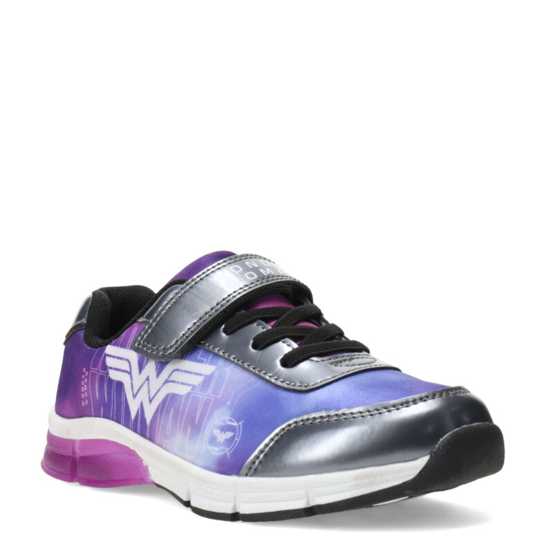Championes de Niños DC Wonder Woman Violeta - Plateado - Negro