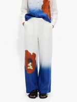 Pantalón Estampado 100% Lino multicolor