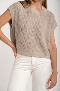 Chaleco Lurex Gris