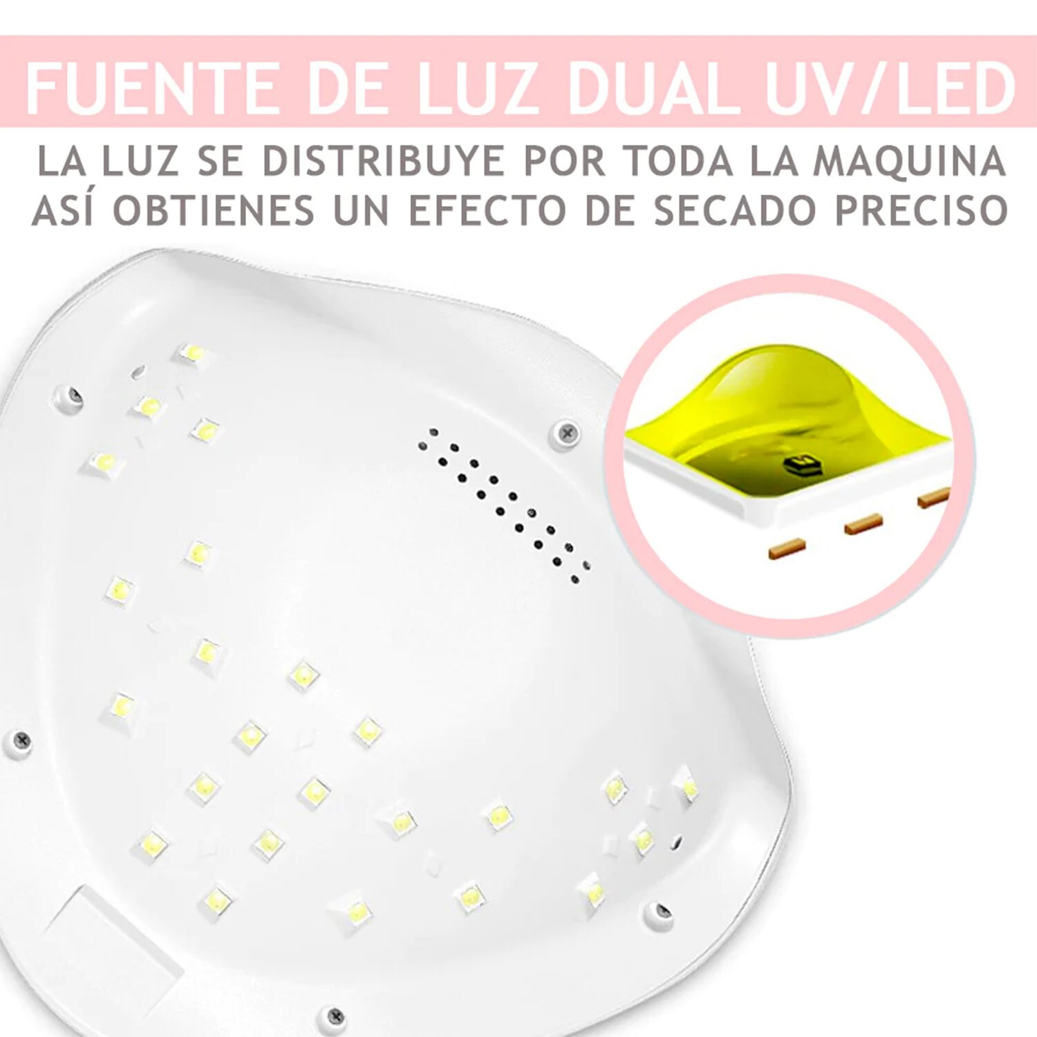 Lámpara LED UV para uñas, potente lámpara profesional para secado