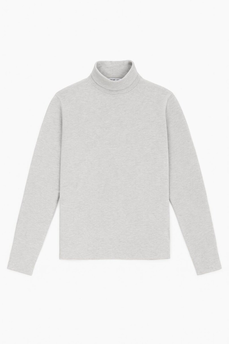 Polera canalé - Gris 