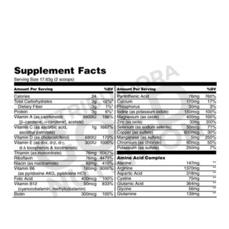 Suplemento Universal 411gr Sabor Naranja Animal Pak Suplemento Universal 411gr Sabor Naranja Animal Pak