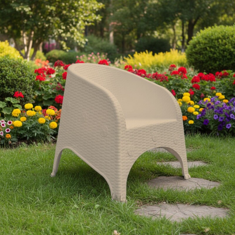 Sillón simil ratán BEIGE
