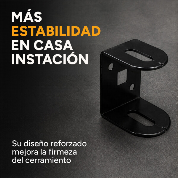 Poste Para Reja Modular Cerco Seguridad Hierro 2,40 Metros Color Negro