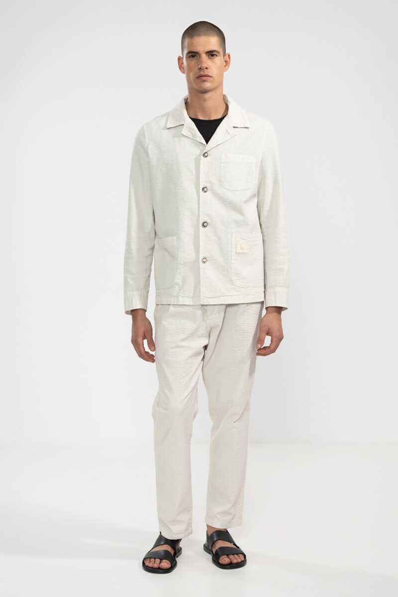 SEERSUCKER JACKET Oyster