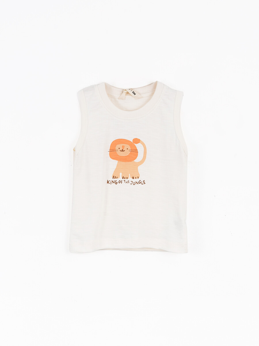 MUSCULOSA ESTAMPADA - OFF WHITE 