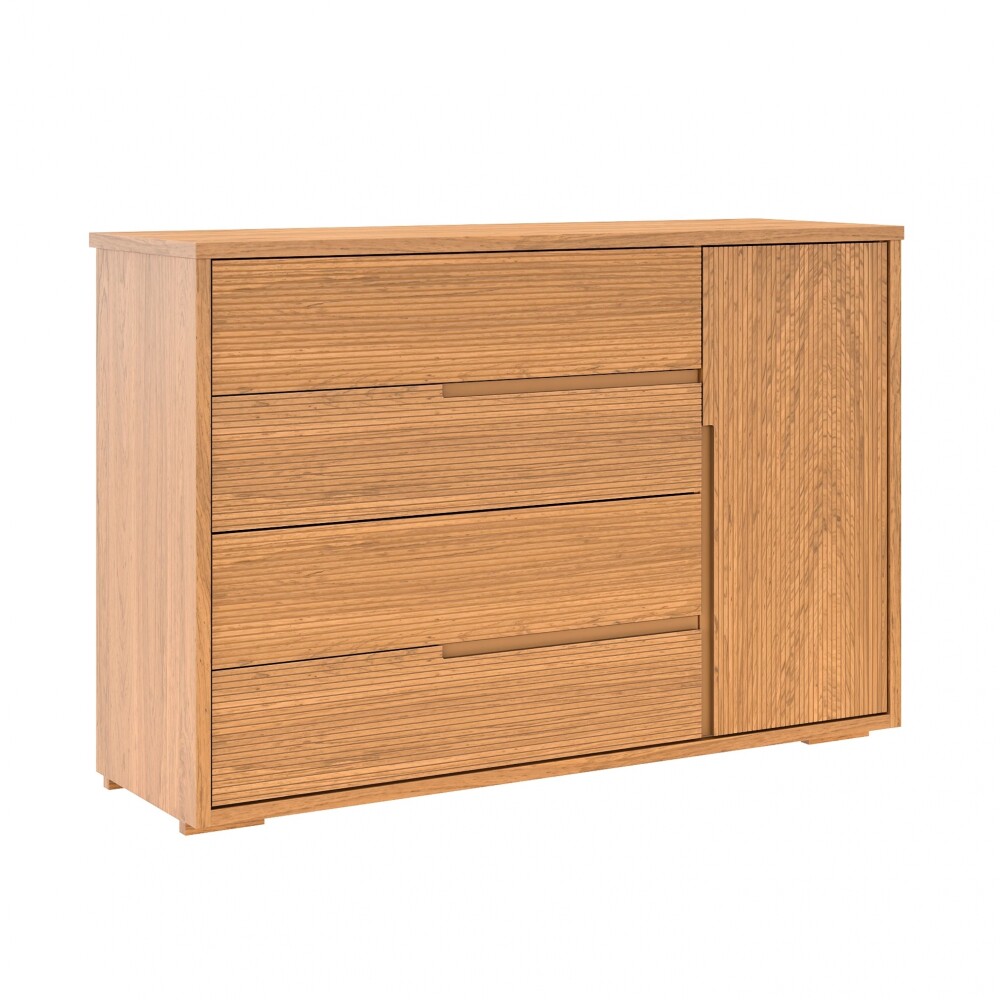 Cómoda Zapatera Concept - 4 cajones 1 puerta Marrón