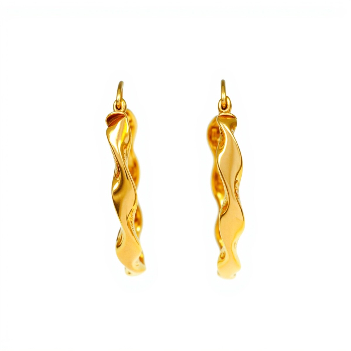 Caravanas aros de oro Carmín- Oro bajo - Sin piedra- CA8038 - sinpiedra 