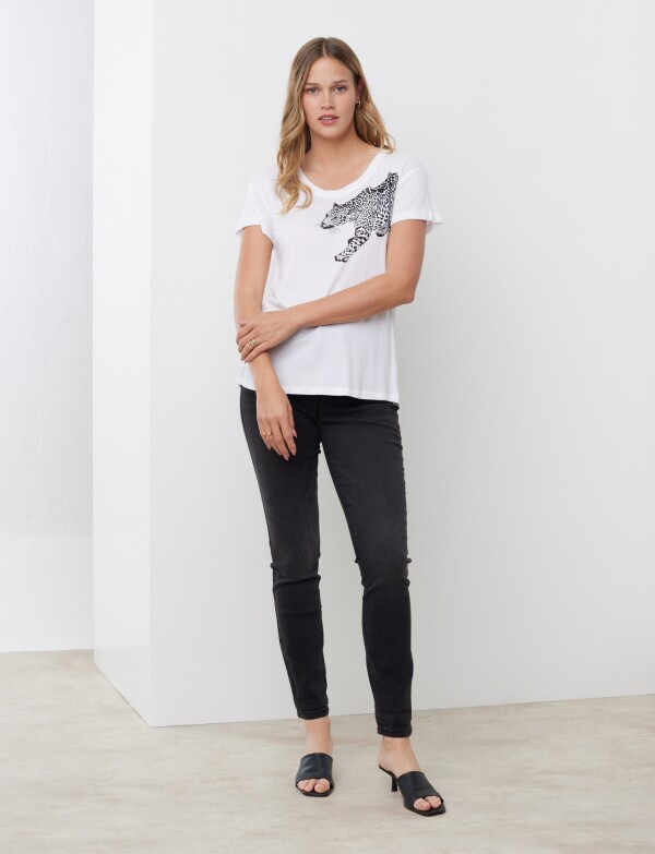 Remera Leopard BLANCO