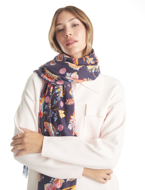 Pashmina Flores AZUL/MULTI