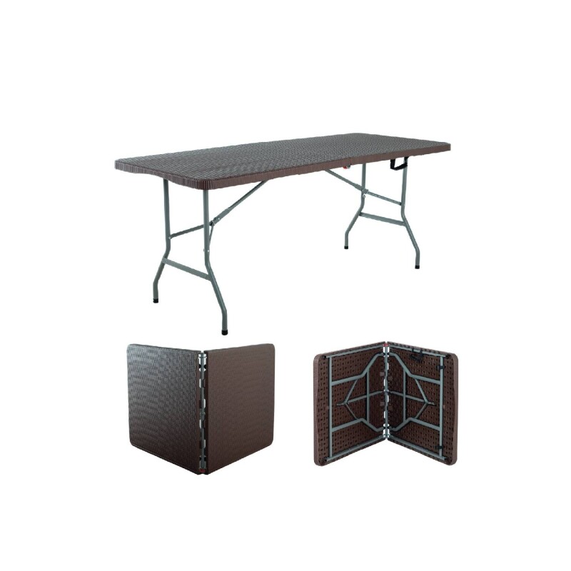 Mesa plegable plástico portátil 1.8m Eventos Jardín Exterior Mesa plegable plástico portátil 1.8m Eventos Jardín Exterior