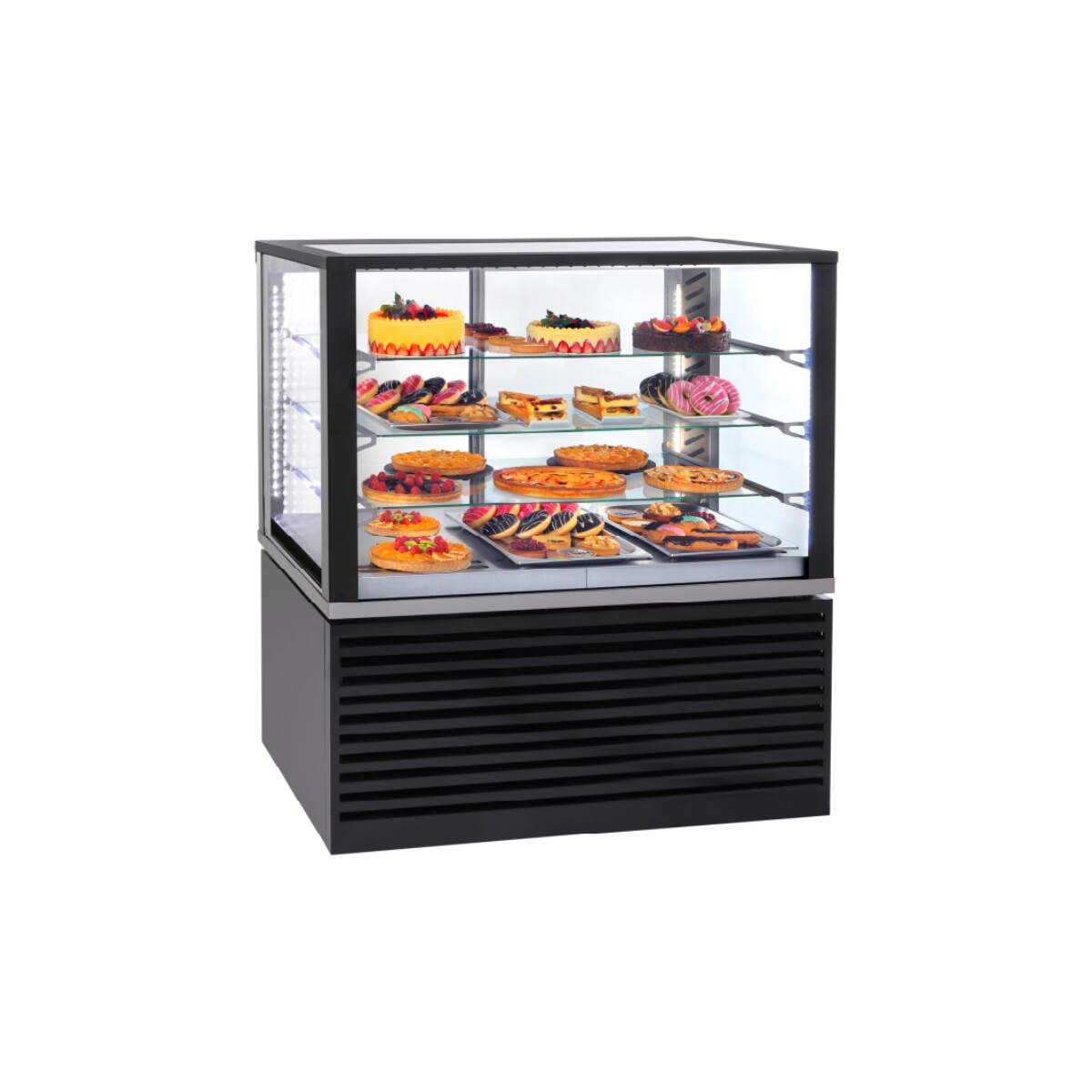Vitrina Refrigerada de Pie con Ruedas 4 Estantes 120 x 75 cm<br /> GN 1/1 