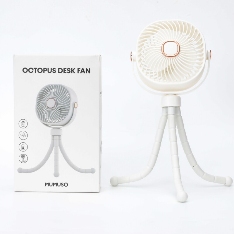 VENTILADOR DE ESCRITORIO OCTOPUS (CARGA USB/BLANCO) VENTILADOR DE ESCRITORIO OCTOPUS (CARGA USB/BLANCO)