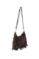 Morral con flecos Marron
